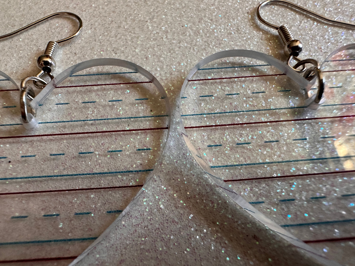 Notebook Earrings: Laser Cut Acrylic Writer Earrings, Handwriting, Stationery, Teacher, Back to School, Cursive, Best Gifts for Her/Him/Them