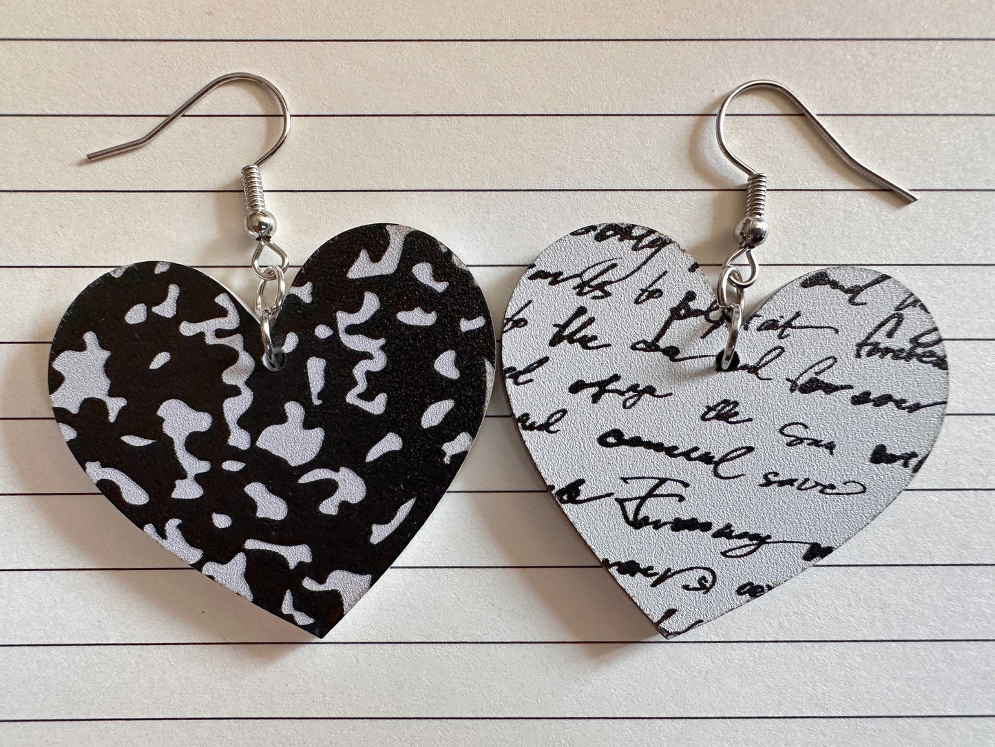 Notebook Earrings: Laser Cut Acrylic Writer Earrings, Handwriting, Stationery, Teacher, Back to School, Cursive, Best Gifts for Her/Him/Them