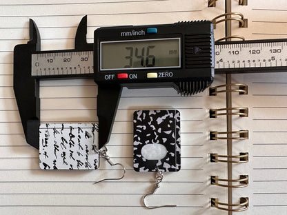 Notebook Earrings: Laser Cut Acrylic Writer Earrings, Handwriting, Stationery, Teacher, Back to School, Cursive, Best Gifts for Her/Him/Them