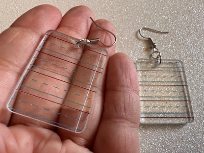 Notebook Earrings: Laser Cut Acrylic Writer Earrings, Handwriting, Stationery, Teacher, Back to School, Cursive, Best Gifts for Her/Him/Them