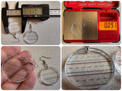 Notebook Earrings: Laser Cut Acrylic Writer Earrings, Handwriting, Stationery, Teacher, Back to School, Cursive, Best Gifts for Her/Him/Them