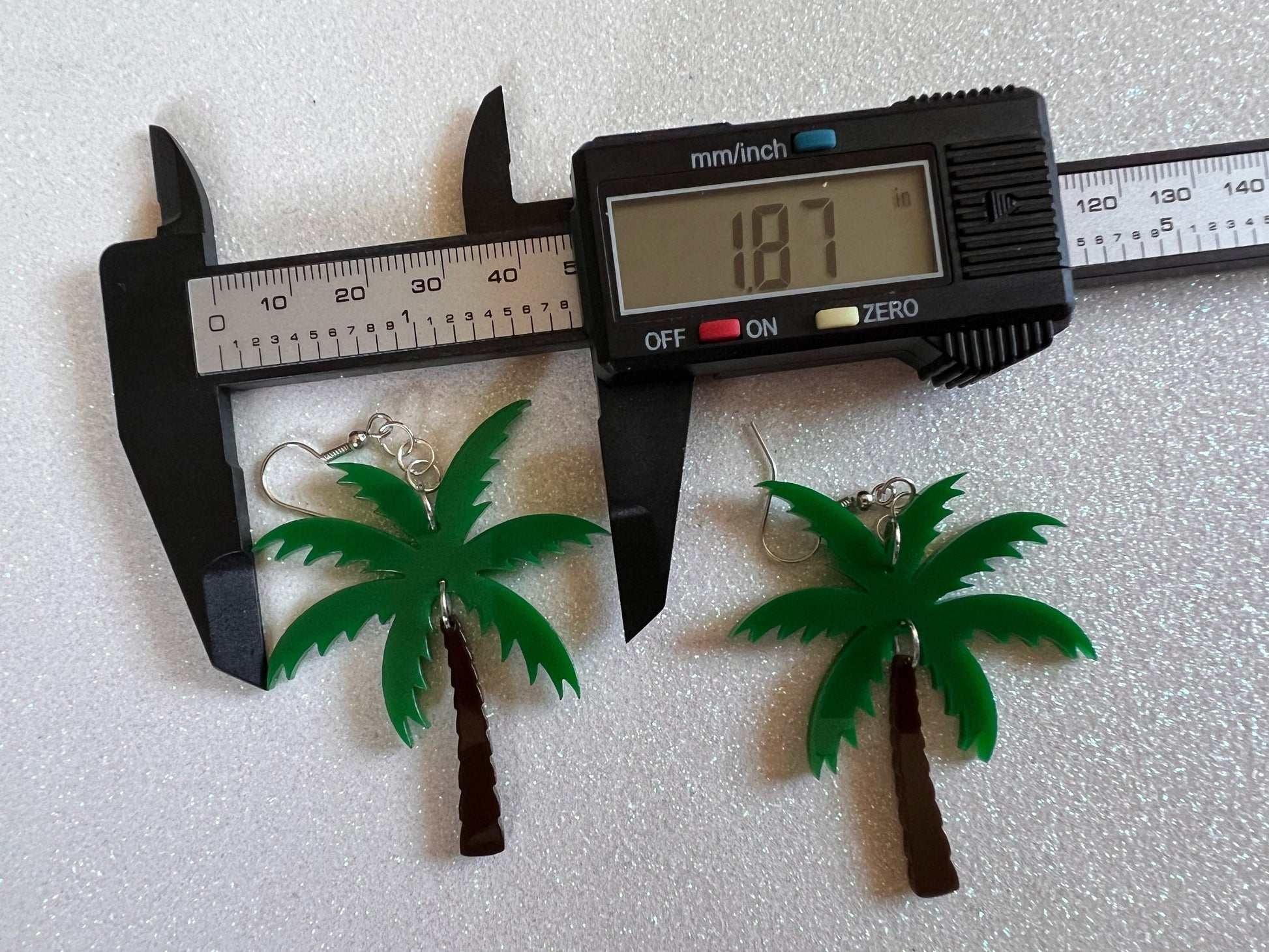 Novelty Palm Tree Earrings: Laser Cut Acrylic Palm Trees, Summer Vibes, Coconuts, Hawaii Beach, Costume Jewelry, Best Gifts for Her/Him/Them