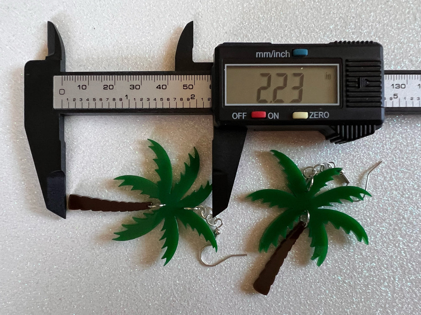 Novelty Palm Tree Earrings: Laser Cut Acrylic Palm Trees, Summer Vibes, Coconuts, Hawaii Beach, Costume Jewelry, Best Gifts for Her/Him/Them