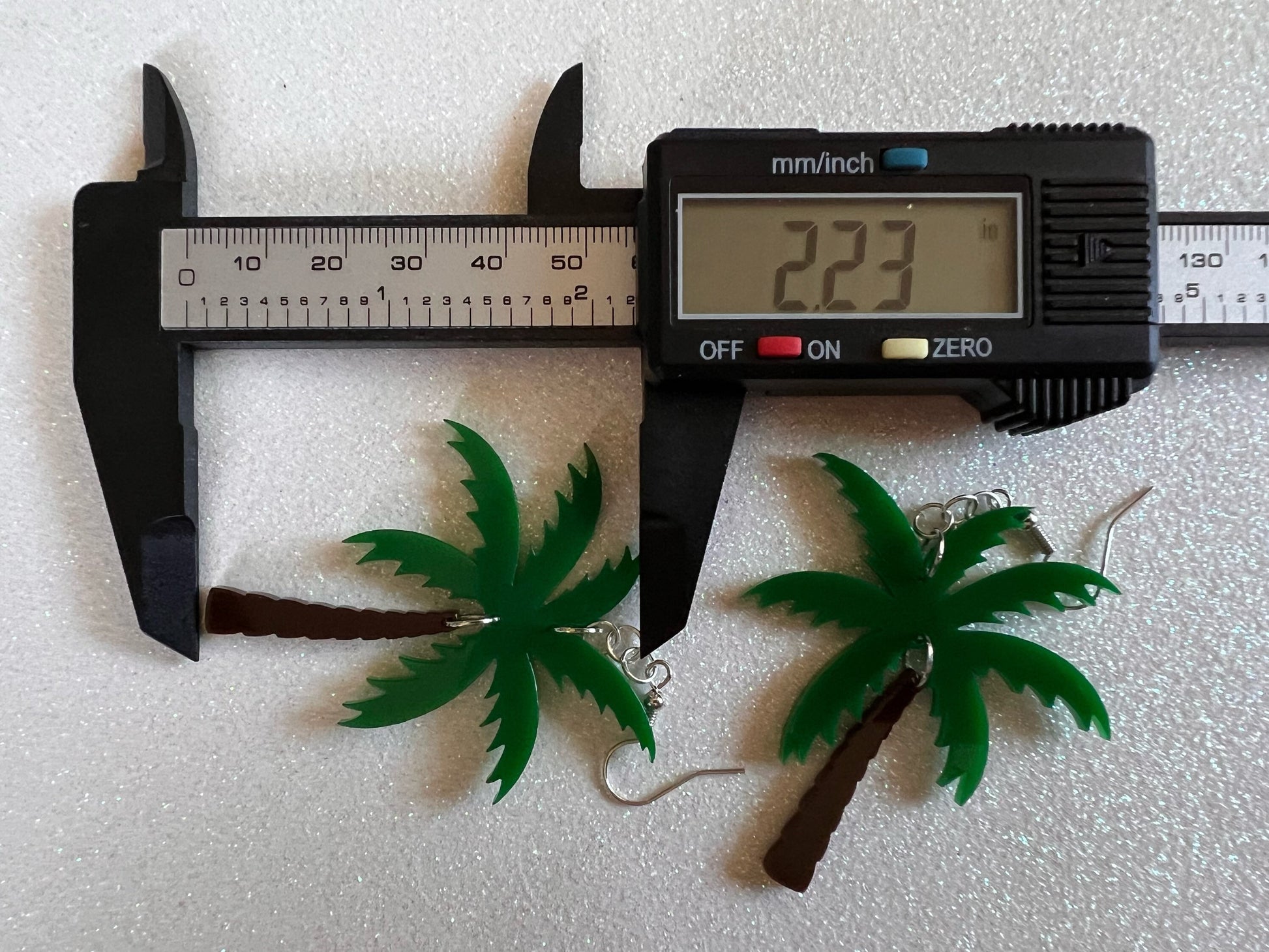 Novelty Palm Tree Earrings: Laser Cut Acrylic Palm Trees, Summer Vibes, Coconuts, Hawaii Beach, Costume Jewelry, Best Gifts for Her/Him/Them