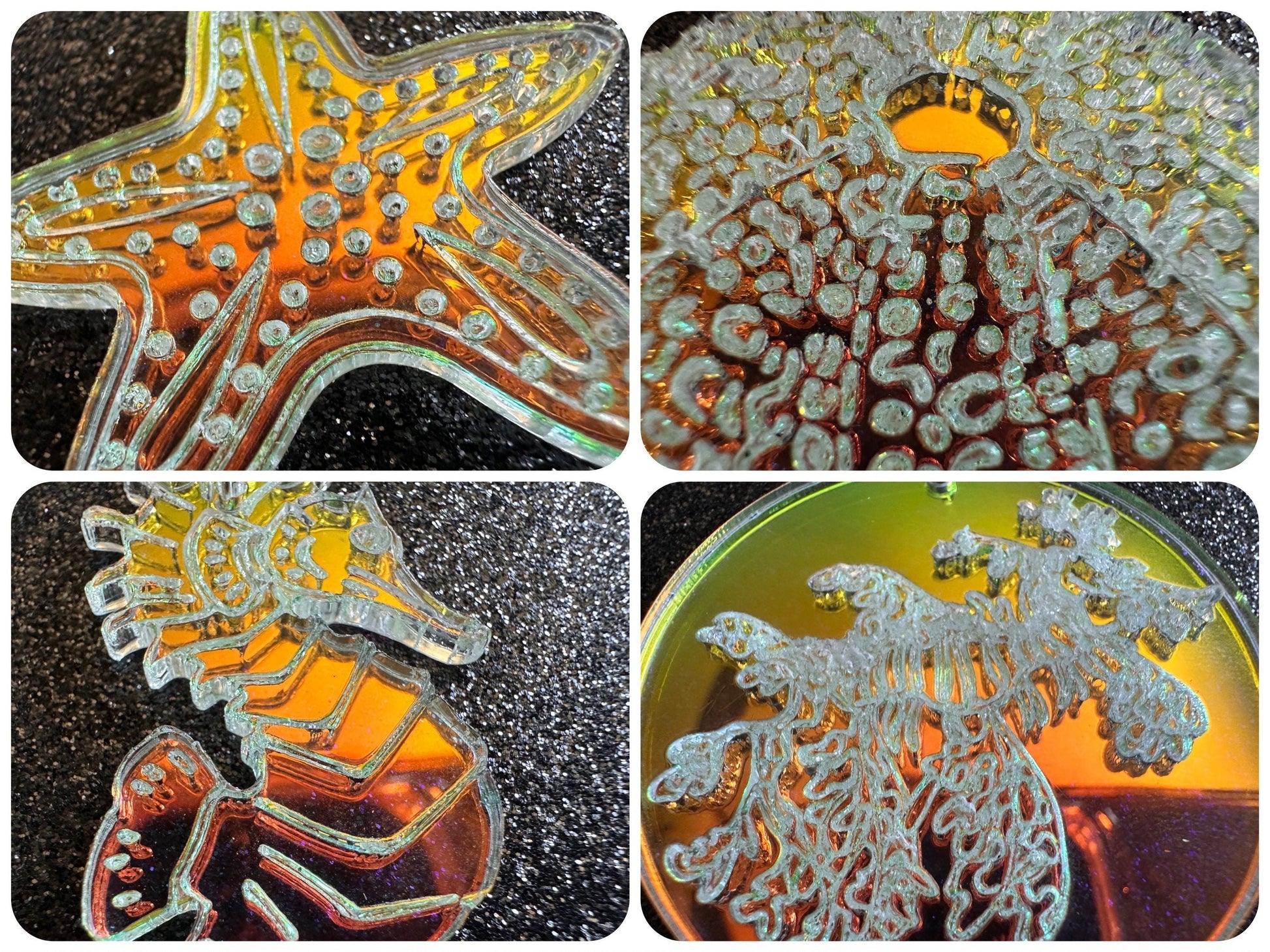 Ocean Creature Earrings: Laser Cut Acrylic Octopuses, Sea Urchins, Horses, Fish, Sea Dragons, Starfishes, Jellyfish, Gifts for Her/Him/Them