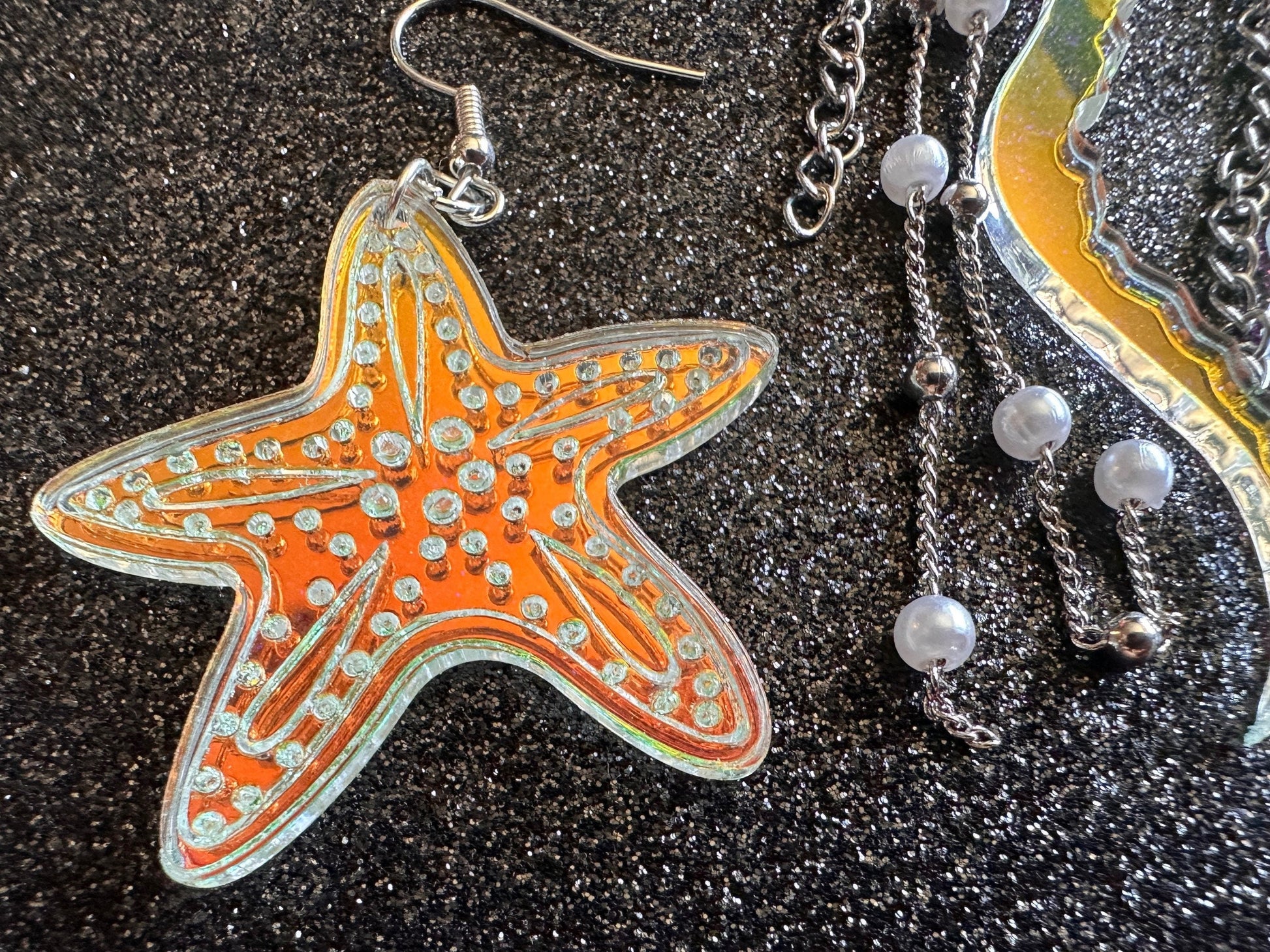 Ocean Creature Earrings: Laser Cut Acrylic Octopuses, Sea Urchins, Horses, Fish, Sea Dragons, Starfishes, Jellyfish, Gifts for Her/Him/Them