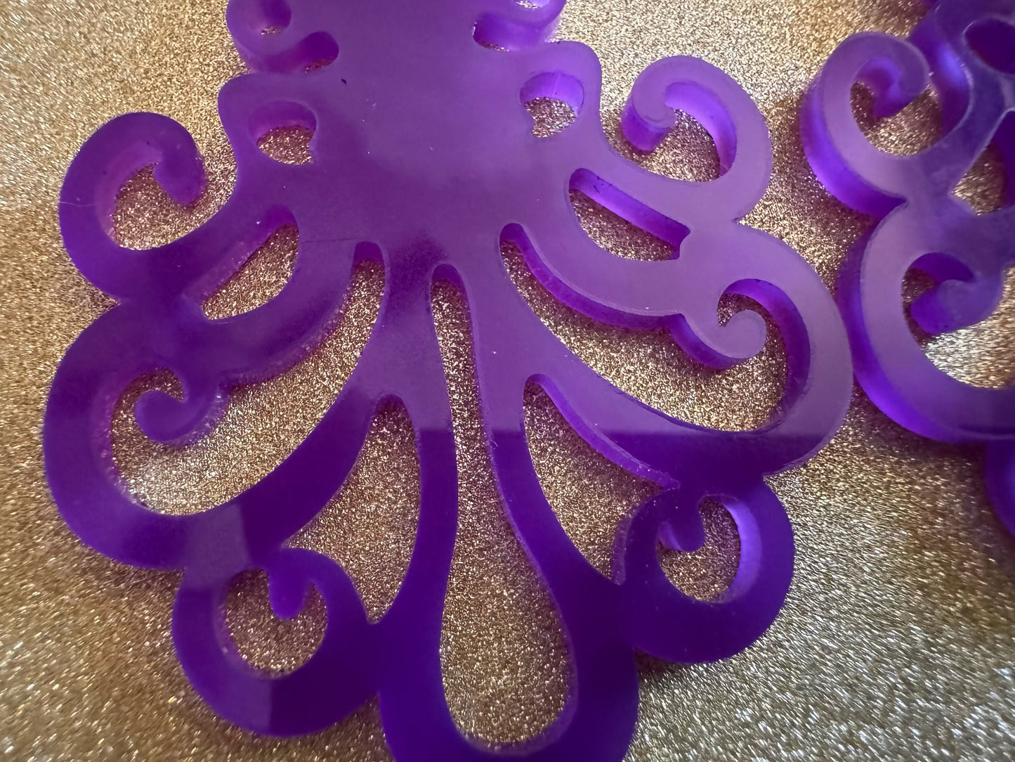Octopus Earrings: Laser Cut Acrylic Octopuses, Cephalopods, Octo, Ocean Animals, Fish, Sea Creatures, Aquatic, Best Gifts for Her/Him/Them