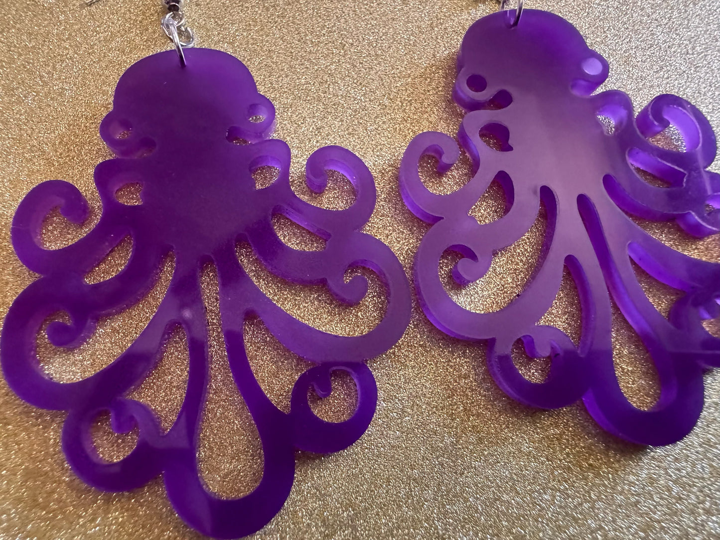 Octopus Earrings: Laser Cut Acrylic Octopuses, Cephalopods, Octo, Ocean Animals, Fish, Sea Creatures, Aquatic, Best Gifts for Her/Him/Them