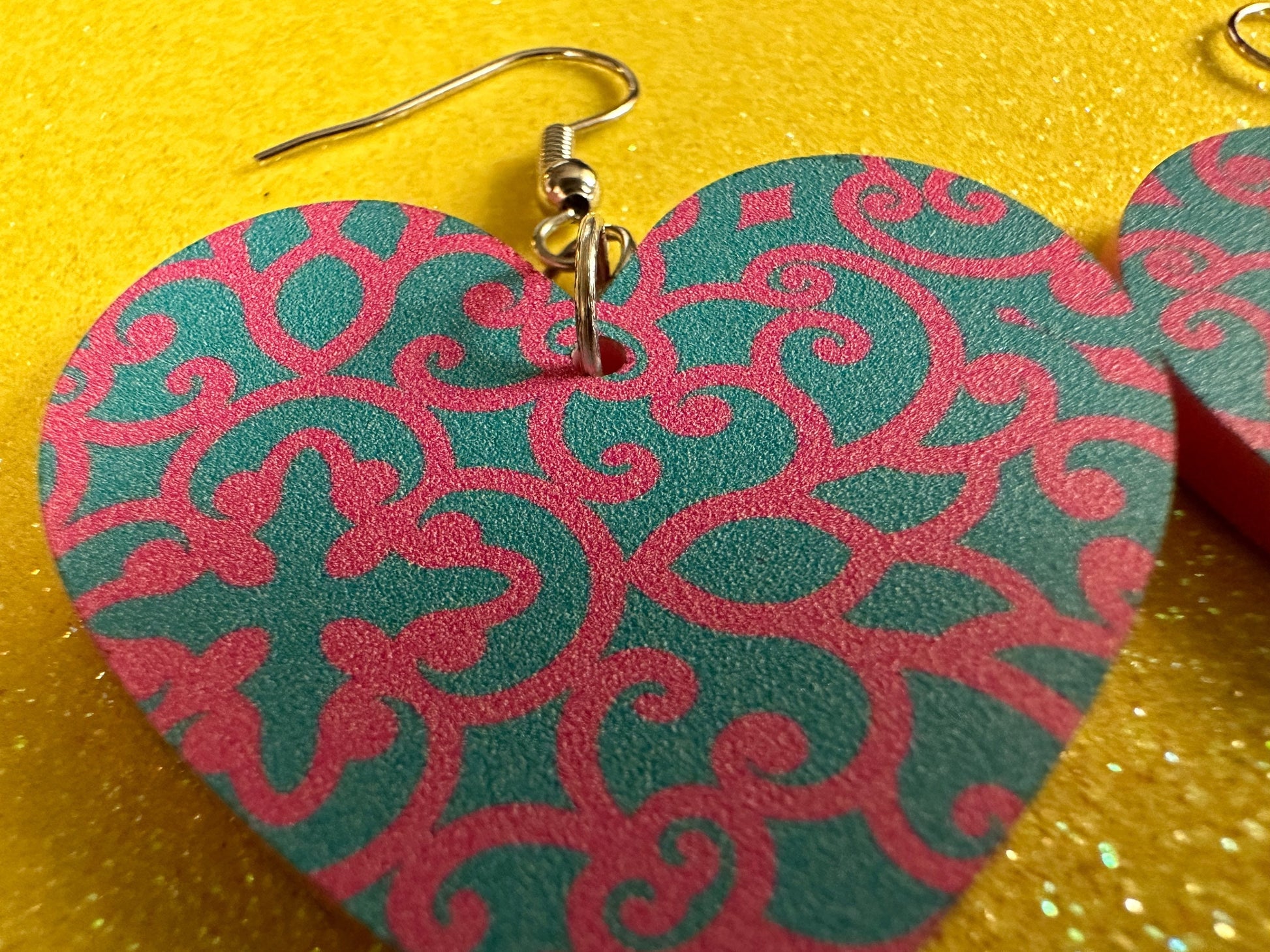 Optical Illusion Earrings: Laser Cut Acrylic Earrings, Art, Pink & Blue Earrings, Symmetrical Pattern, Unique,  Best Gifts for Her/Him/Them