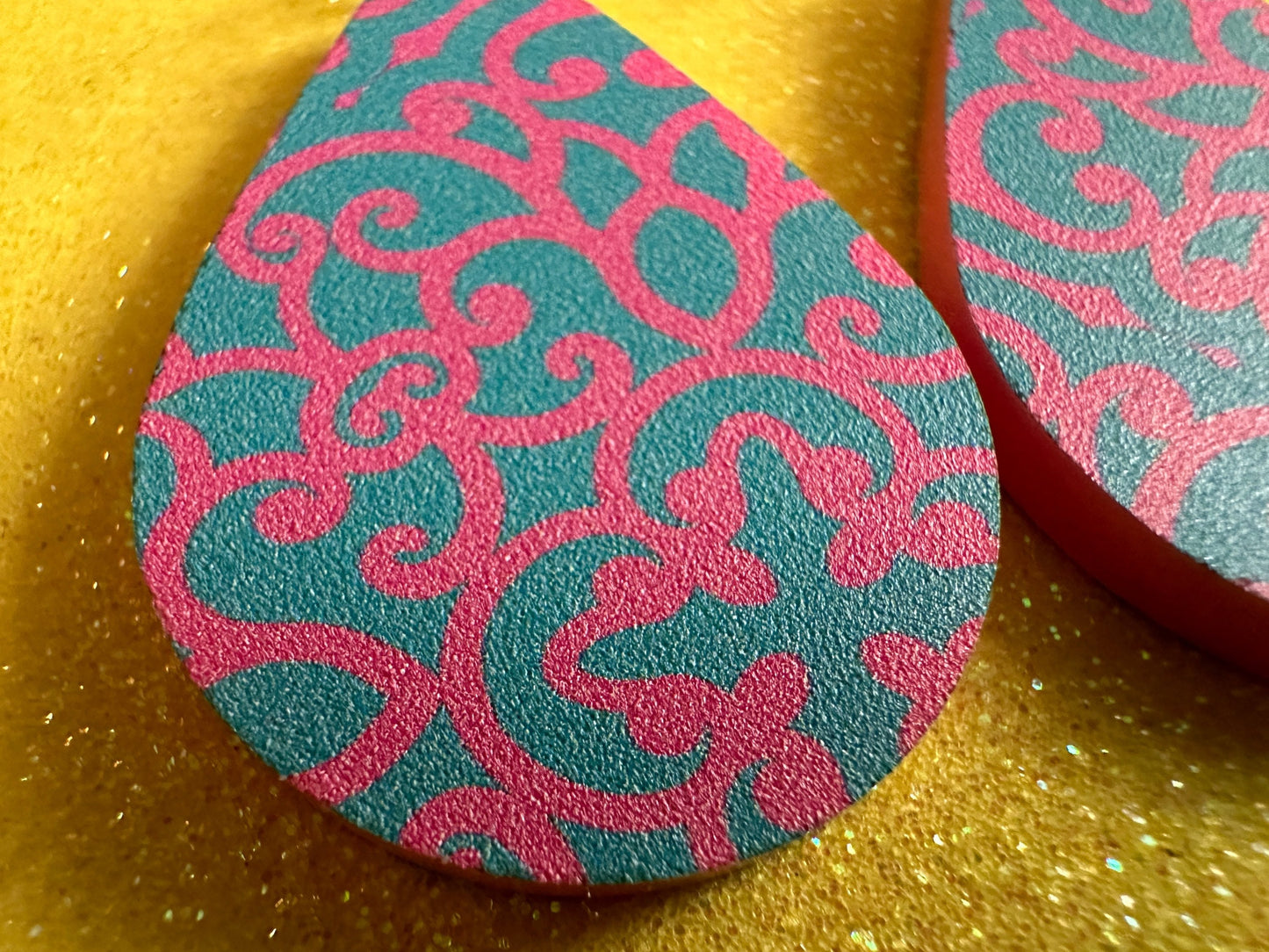 Optical Illusion Earrings: Laser Cut Acrylic Earrings, Art, Pink & Blue Earrings, Symmetrical Pattern, Unique,  Best Gifts for Her/Him/Them