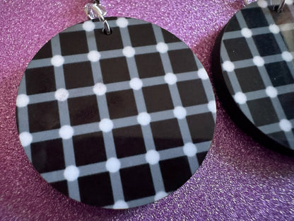 Optical Illusion Earrings: Sublimated Optical Illusions, Unique Earrings, Quirky Jewelry, Hypnotic, Hypnotize, Best Gifts for Her/Him/Them