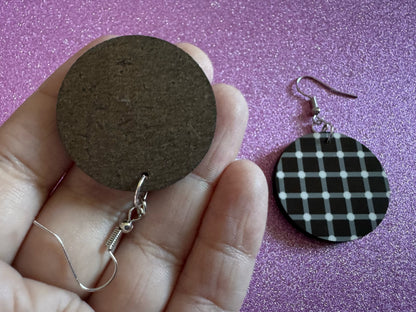 Optical Illusion Earrings: Sublimated Optical Illusions, Unique Earrings, Quirky Jewelry, Hypnotic, Hypnotize, Best Gifts for Her/Him/Them