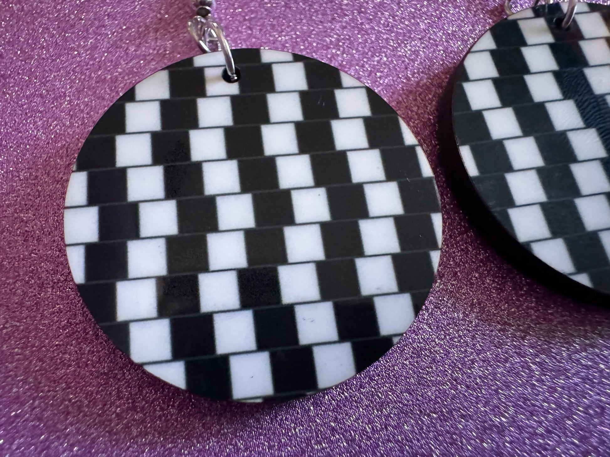Optical Illusion Earrings: Sublimated Optical Illusions, Unique Earrings, Quirky Jewelry, Hypnotic, Hypnotize, Best Gifts for Her/Him/Them