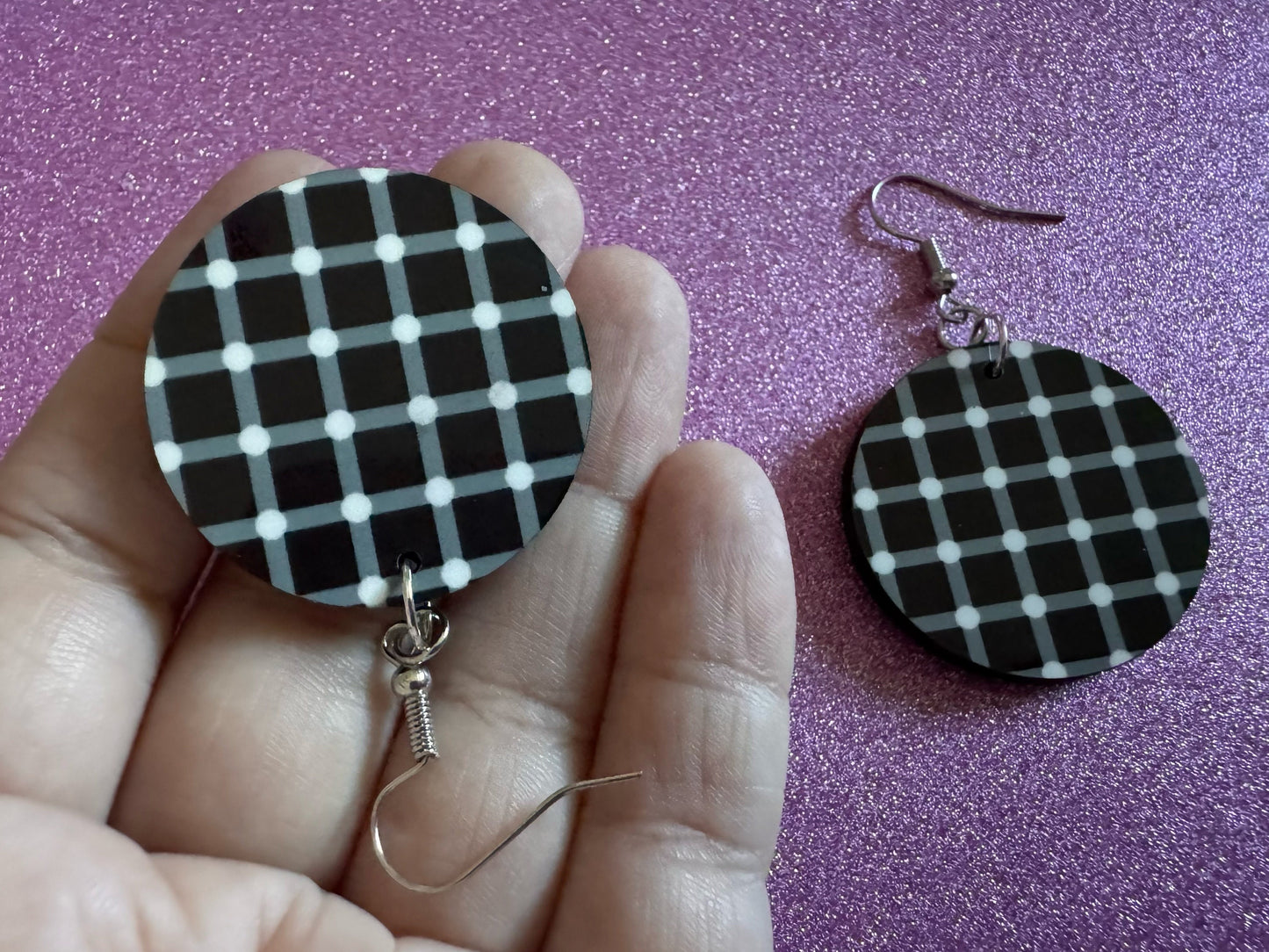 Optical Illusion Earrings: Sublimated Optical Illusions, Unique Earrings, Quirky Jewelry, Hypnotic, Hypnotize, Best Gifts for Her/Him/Them