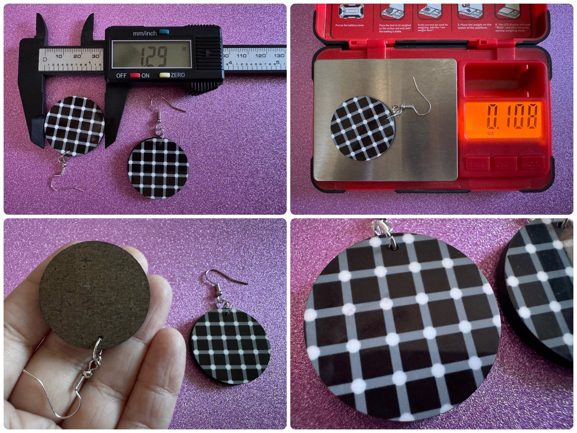 Optical Illusion Earrings: Sublimated Optical Illusions, Unique Earrings, Quirky Jewelry, Hypnotic, Hypnotize, Best Gifts for Her/Him/Them