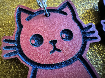 Orange Cat Earrings: Laser Cut Acrylic Cats, Kitty, Kitten, Pussy Cat, Animal, Feline, Black Cat, White Cat, Best Gifts for Her/Him/Them
