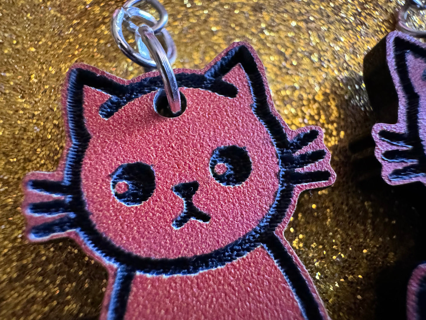 Orange Cat Earrings: Laser Cut Acrylic Cats, Kitty, Kitten, Pussy Cat, Animal, Feline, Black Cat, White Cat, Best Gifts for Her/Him/Them