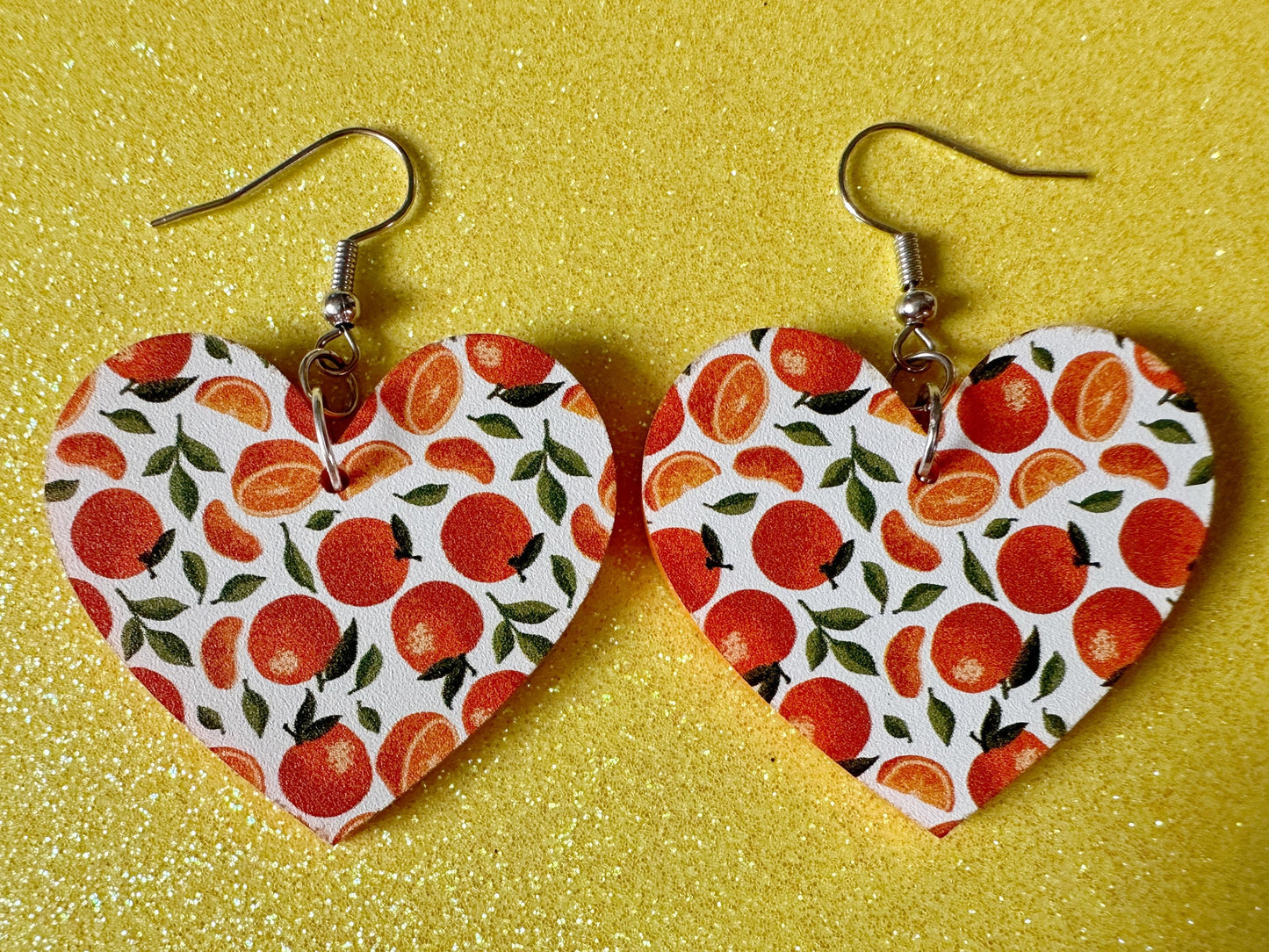 Orange Earrings: Laser Cut Acrylic Oranges, Fruit, Citrus, Mandarin, Food Earrings, Orange Slices, Orange Tree, Best Gifts for Her/Him/Them