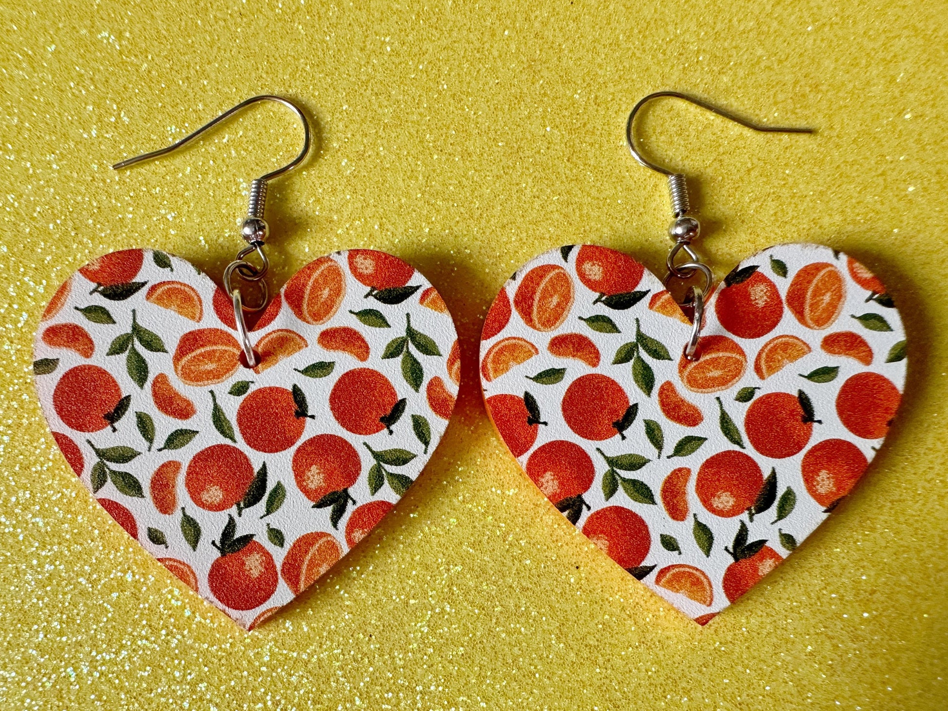 Orange Earrings: Laser Cut Acrylic Oranges, Fruit, Citrus, Mandarin, Food Earrings, Orange Slices, Orange Tree, Best Gifts for Her/Him/Them