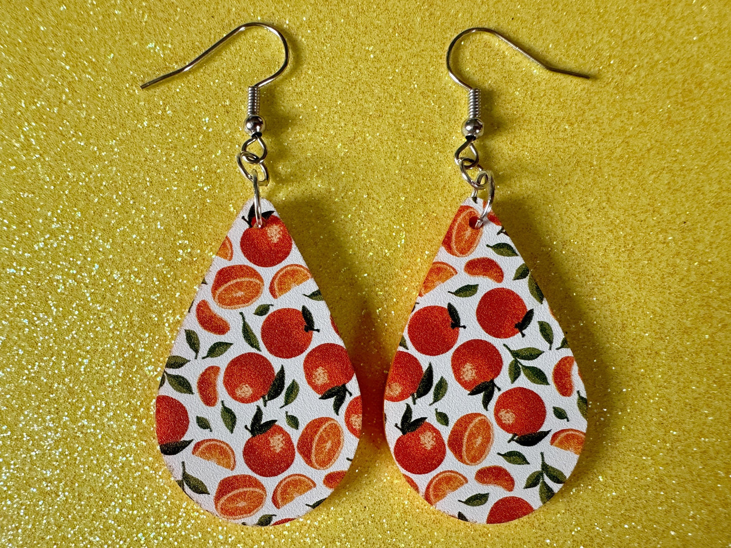 Orange Earrings: Laser Cut Acrylic Oranges, Fruit, Citrus, Mandarin, Food Earrings, Orange Slices, Orange Tree, Best Gifts for Her/Him/Them