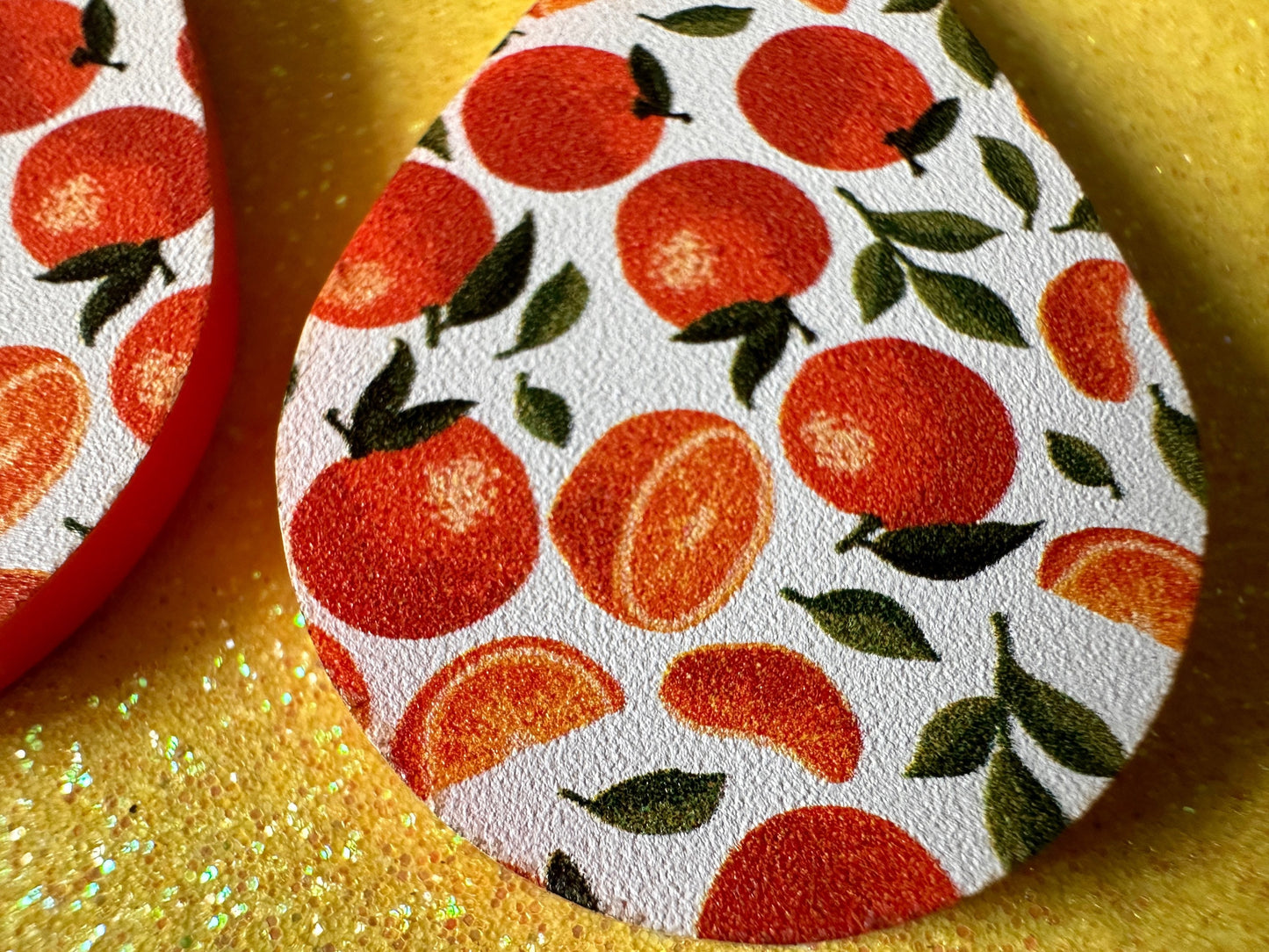 Orange Earrings: Laser Cut Acrylic Oranges, Fruit, Citrus, Mandarin, Food Earrings, Orange Slices, Orange Tree, Best Gifts for Her/Him/Them