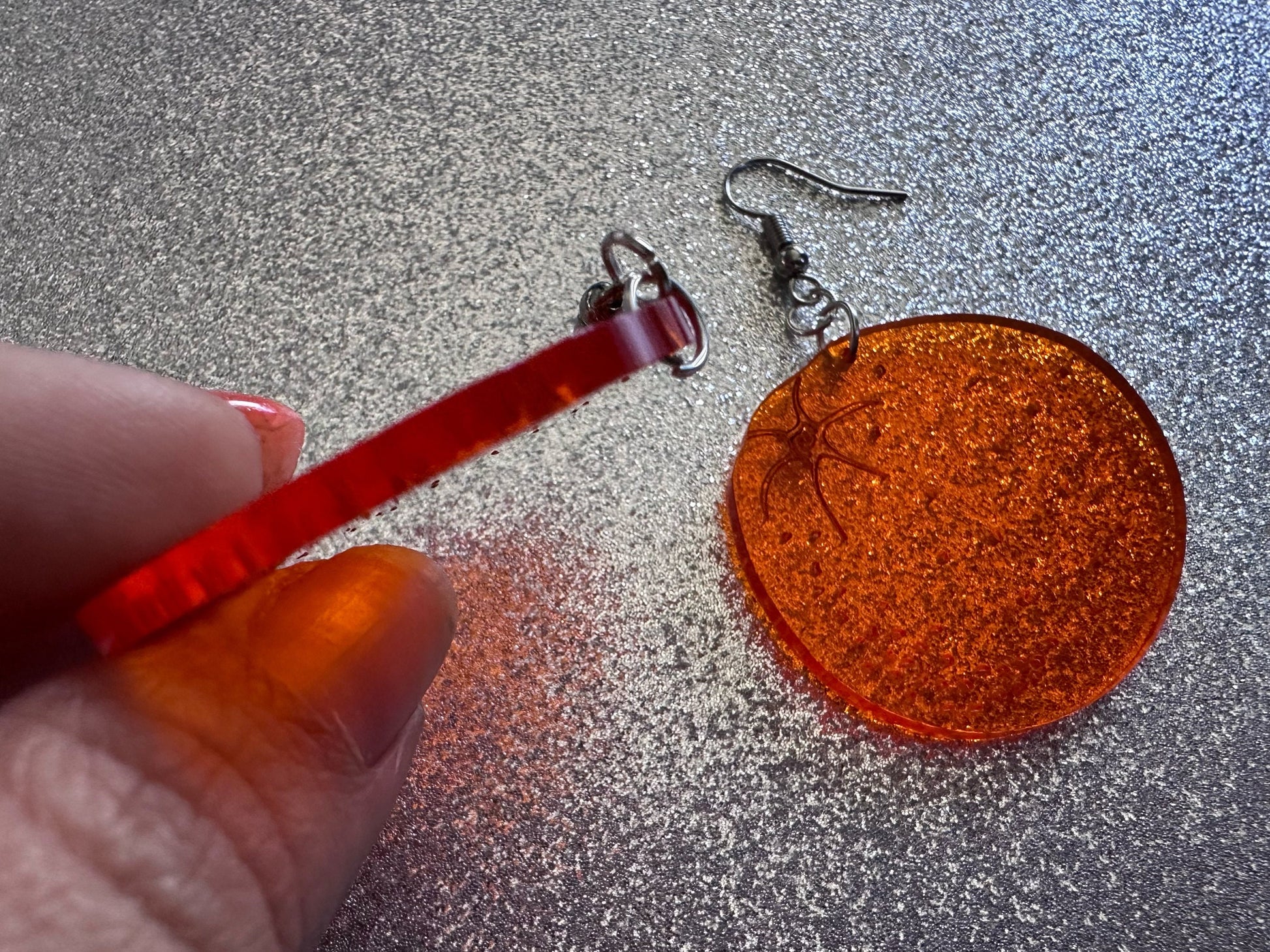 Orange Earrings: Laser Cut Acrylic Oranges, Fruit, Citrus, Mandarin, Food Earrings, Orange Slices, Orange Tree, Best Gifts for Her/Him/Them