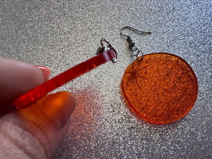 Orange Earrings: Laser Cut Acrylic Oranges, Fruit, Citrus, Mandarin, Food Earrings, Orange Slices, Orange Tree, Best Gifts for Her/Him/Them