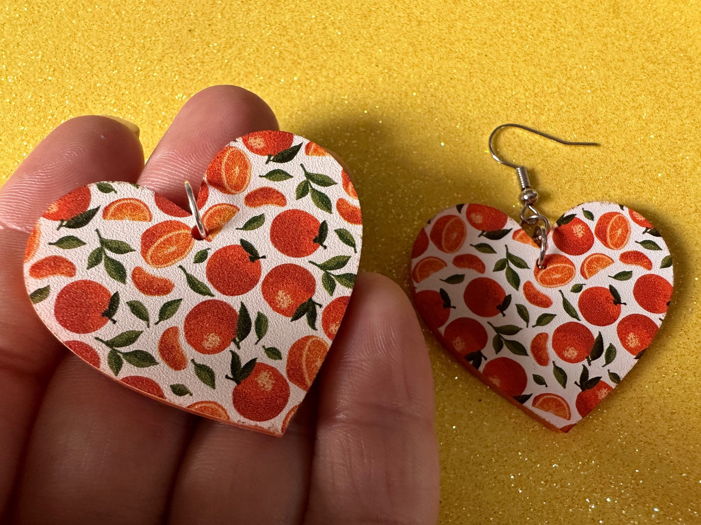 Orange Earrings: Laser Cut Acrylic Oranges, Fruit, Citrus, Mandarin, Food Earrings, Orange Slices, Orange Tree, Best Gifts for Her/Him/Them