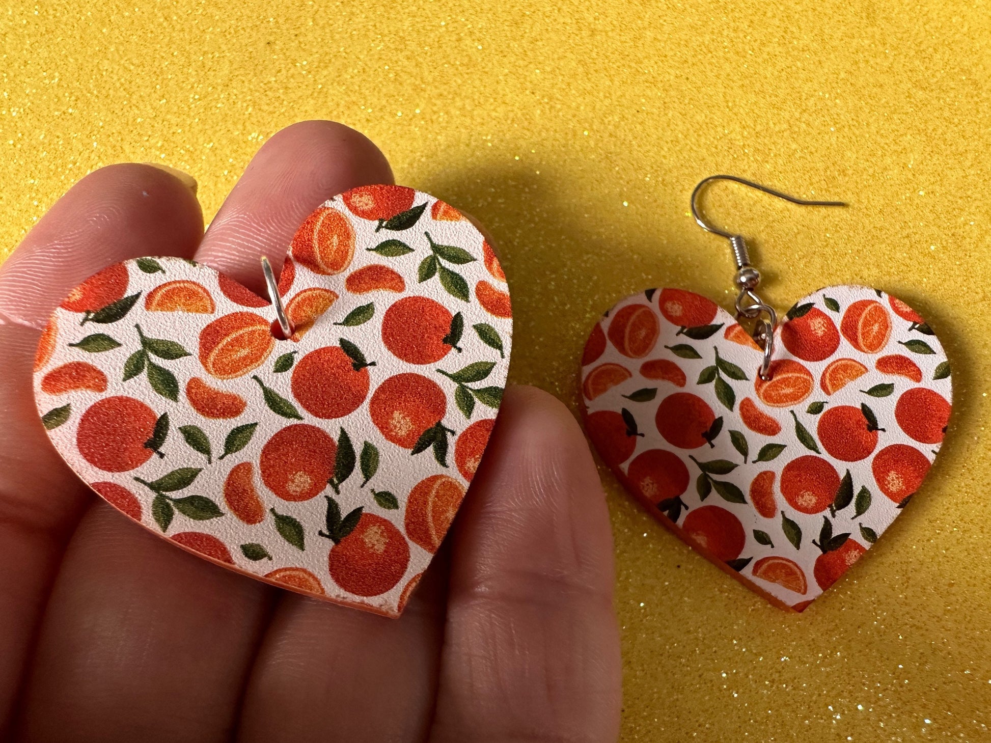 Orange Earrings: Laser Cut Acrylic Oranges, Fruit, Citrus, Mandarin, Food Earrings, Orange Slices, Orange Tree, Best Gifts for Her/Him/Them