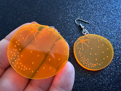 Orange Earrings: Laser Cut Acrylic Oranges, Fruit, Citrus, Mandarin, Food Earrings, Orange Slices, Orange Tree, Best Gifts for Her/Him/Them
