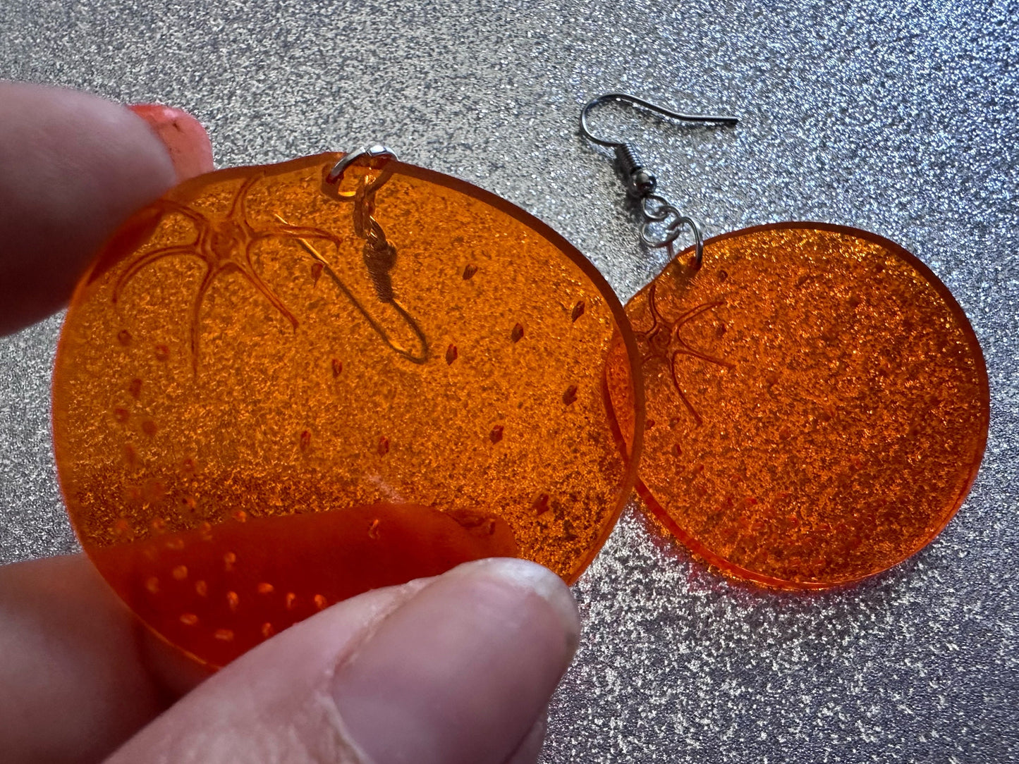 Orange Earrings: Laser Cut Acrylic Oranges, Fruit, Citrus, Mandarin, Food Earrings, Orange Slices, Orange Tree, Best Gifts for Her/Him/Them