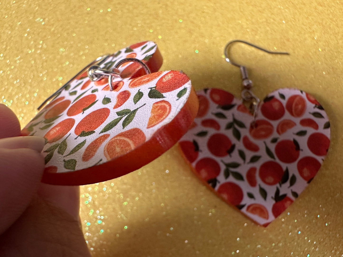 Orange Earrings: Laser Cut Acrylic Oranges, Fruit, Citrus, Mandarin, Food Earrings, Orange Slices, Orange Tree, Best Gifts for Her/Him/Them