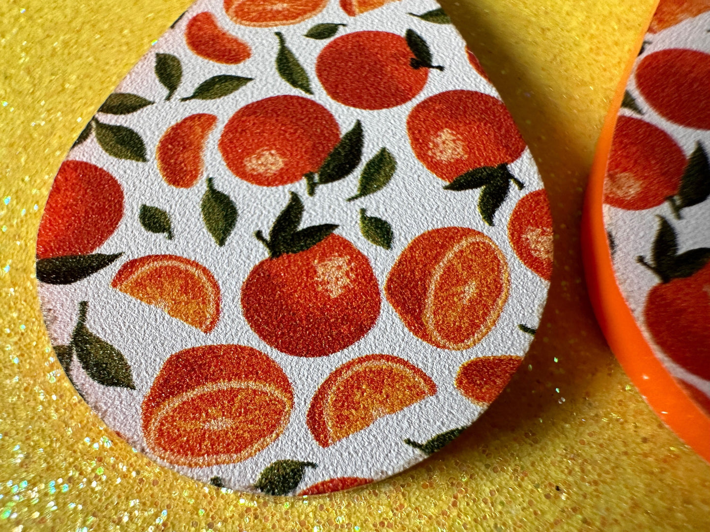 Orange Earrings: Laser Cut Acrylic Oranges, Fruit, Citrus, Mandarin, Food Earrings, Orange Slices, Orange Tree, Best Gifts for Her/Him/Them