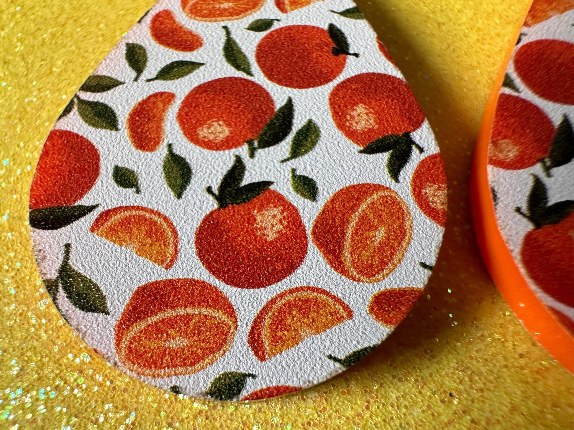 Orange Earrings: Laser Cut Acrylic Oranges, Fruit, Citrus, Mandarin, Food Earrings, Orange Slices, Orange Tree, Best Gifts for Her/Him/Them