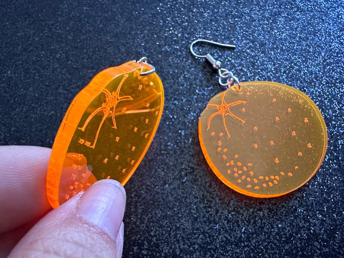 Orange Earrings: Laser Cut Acrylic Oranges, Fruit, Citrus, Mandarin, Food Earrings, Orange Slices, Orange Tree, Best Gifts for Her/Him/Them