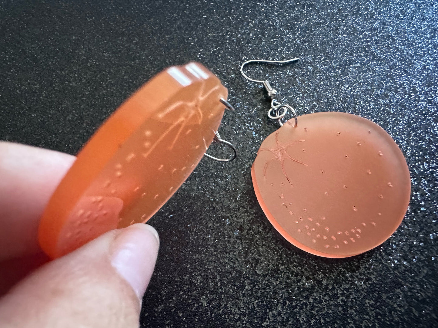 Orange Earrings: Laser Cut Acrylic Oranges, Fruit, Citrus, Mandarin, Food Earrings, Orange Slices, Orange Tree, Best Gifts for Her/Him/Them