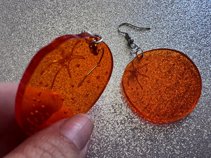 Orange Earrings: Laser Cut Acrylic Oranges, Fruit, Citrus, Mandarin, Food Earrings, Orange Slices, Orange Tree, Best Gifts for Her/Him/Them
