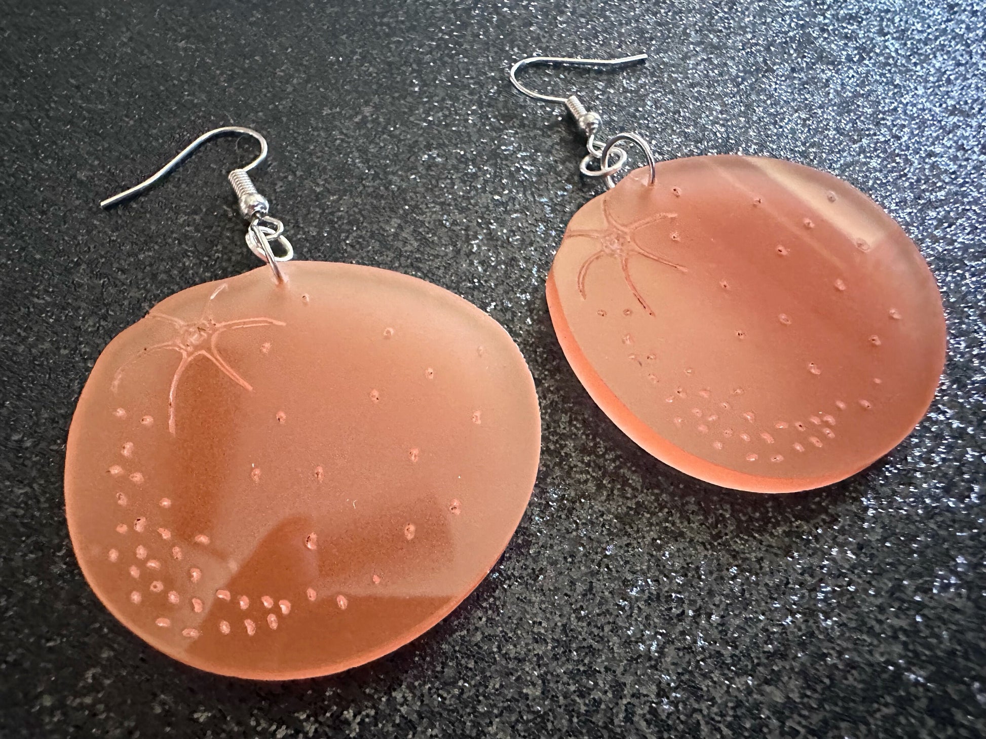 Orange Earrings: Laser Cut Acrylic Oranges, Fruit, Citrus, Mandarin, Food Earrings, Orange Slices, Orange Tree, Best Gifts for Her/Him/Them