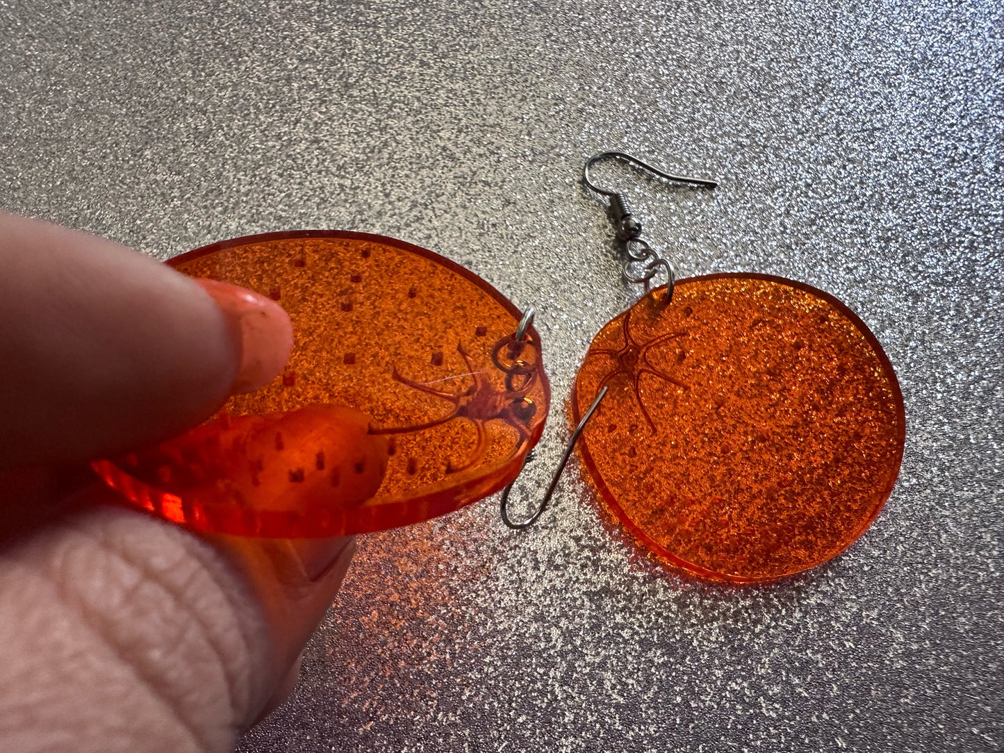 Orange Earrings: Laser Cut Acrylic Oranges, Fruit, Citrus, Mandarin, Food Earrings, Orange Slices, Orange Tree, Best Gifts for Her/Him/Them