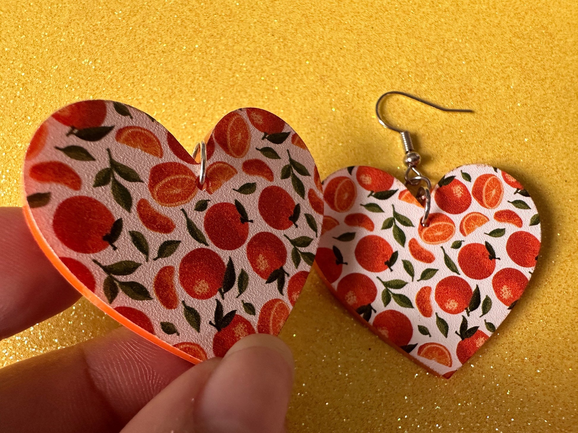 Orange Earrings: Laser Cut Acrylic Oranges, Fruit, Citrus, Mandarin, Food Earrings, Orange Slices, Orange Tree, Best Gifts for Her/Him/Them