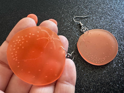 Orange Earrings: Laser Cut Acrylic Oranges, Fruit, Citrus, Mandarin, Food Earrings, Orange Slices, Orange Tree, Best Gifts for Her/Him/Them