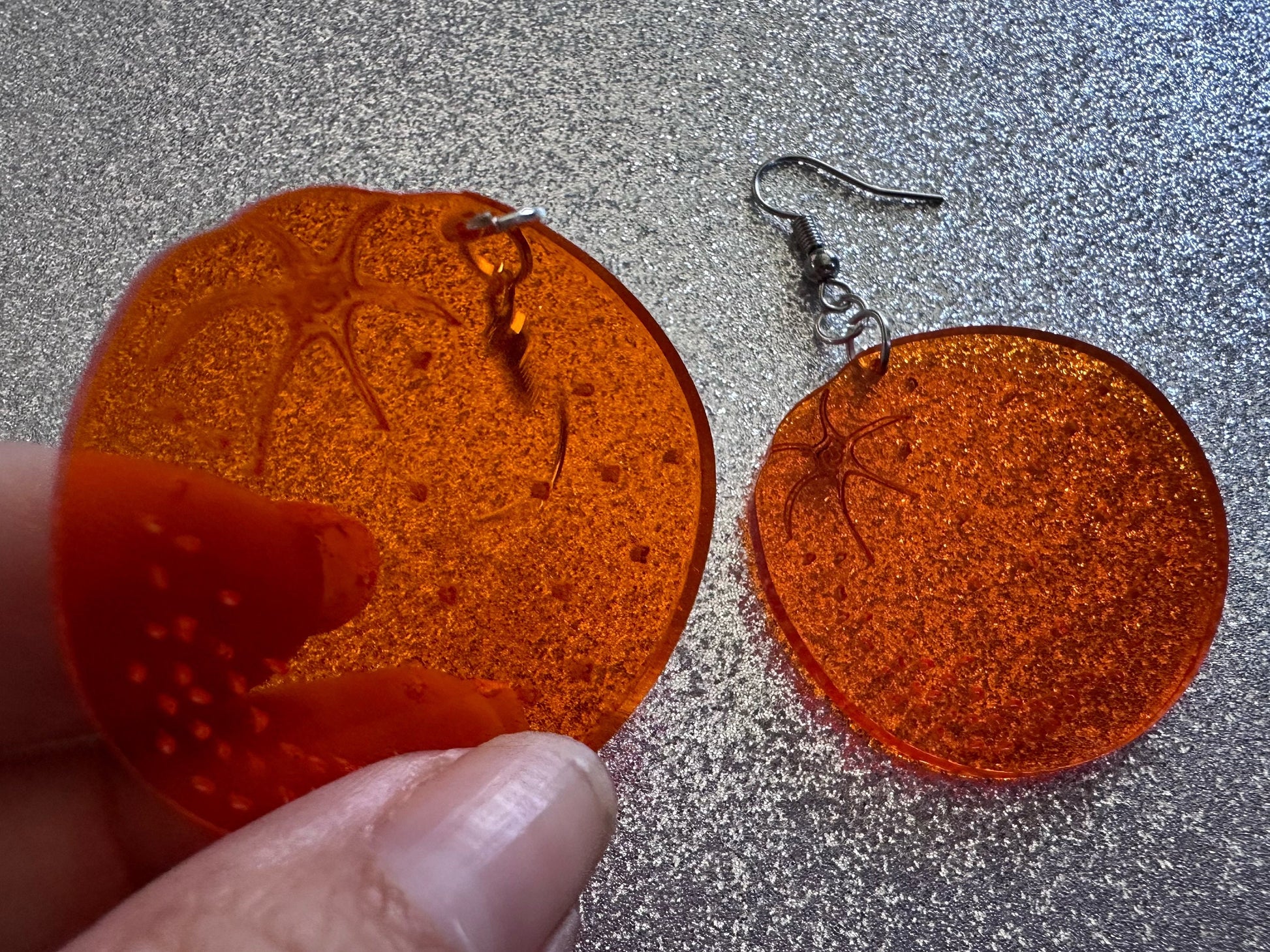 Orange Earrings: Laser Cut Acrylic Oranges, Fruit, Citrus, Mandarin, Food Earrings, Orange Slices, Orange Tree, Best Gifts for Her/Him/Them
