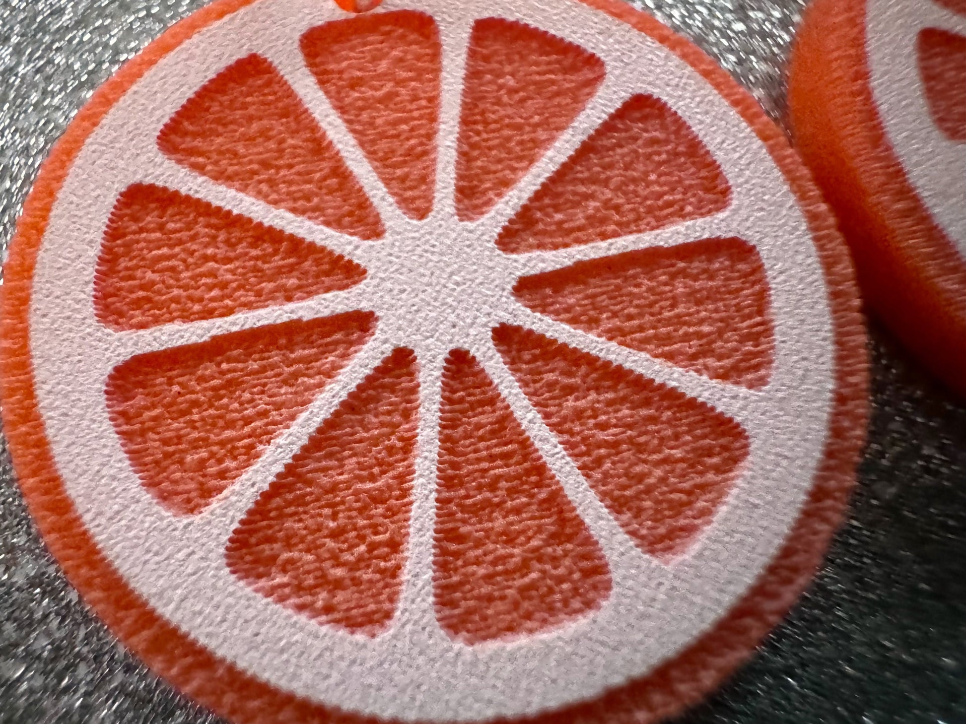 Orange Earrings: Laser Cut Acrylic Oranges, Fruit, Citrus, Oranges, Food Earrings, Sliced Oranges, Best Gifts for Her/Him/Them