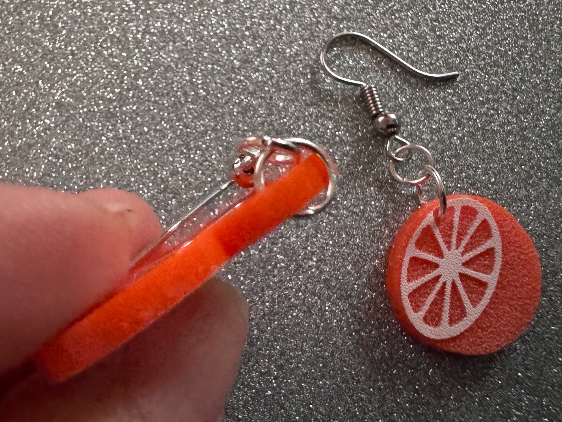 Orange Earrings: Laser Cut Acrylic Oranges, Fruit, Citrus, Oranges, Food Earrings, Sliced Oranges, Best Gifts for Her/Him/Them