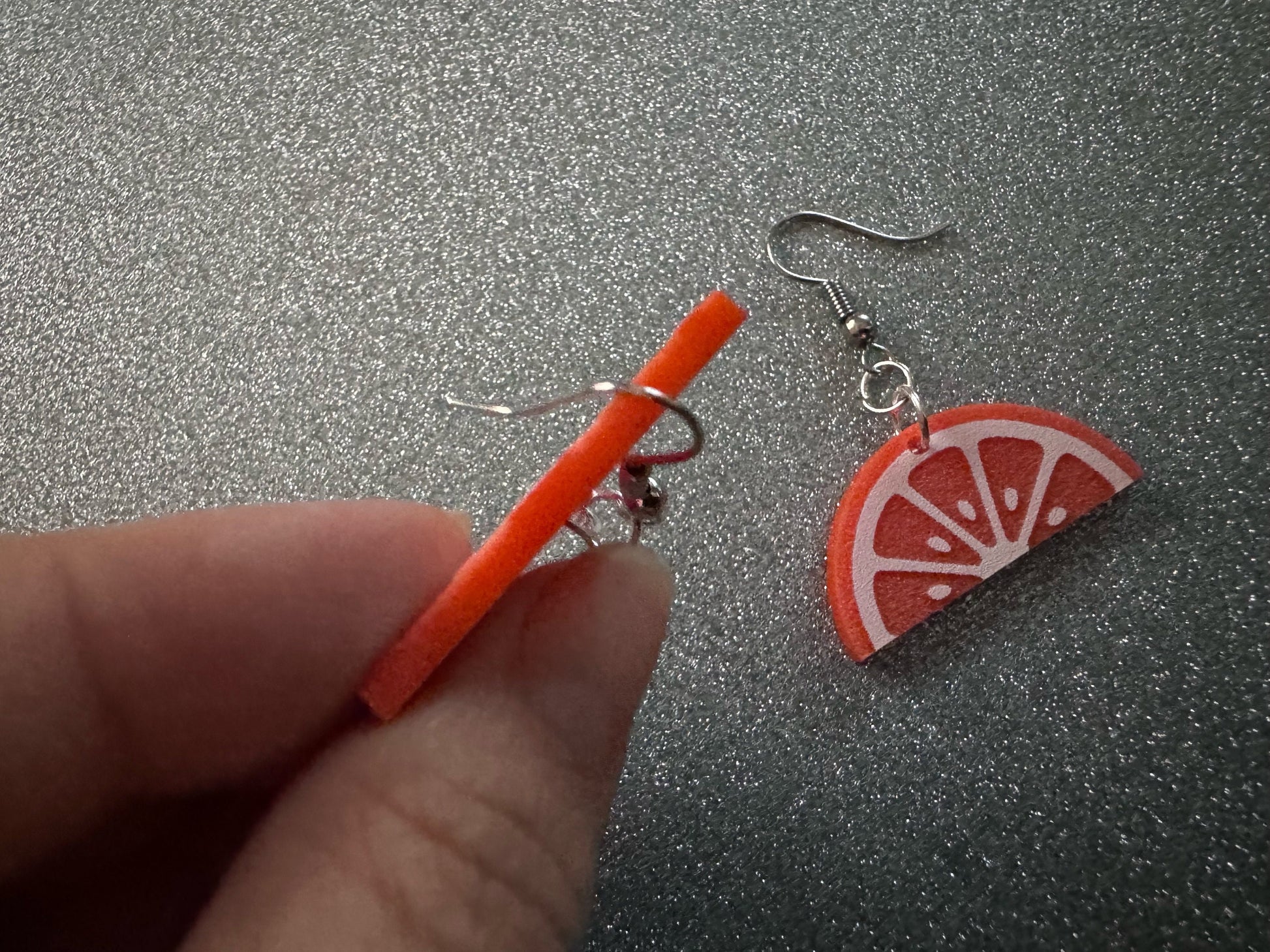 Orange Earrings: Laser Cut Acrylic Oranges, Fruit, Citrus, Oranges, Food Earrings, Sliced Oranges, Best Gifts for Her/Him/Them