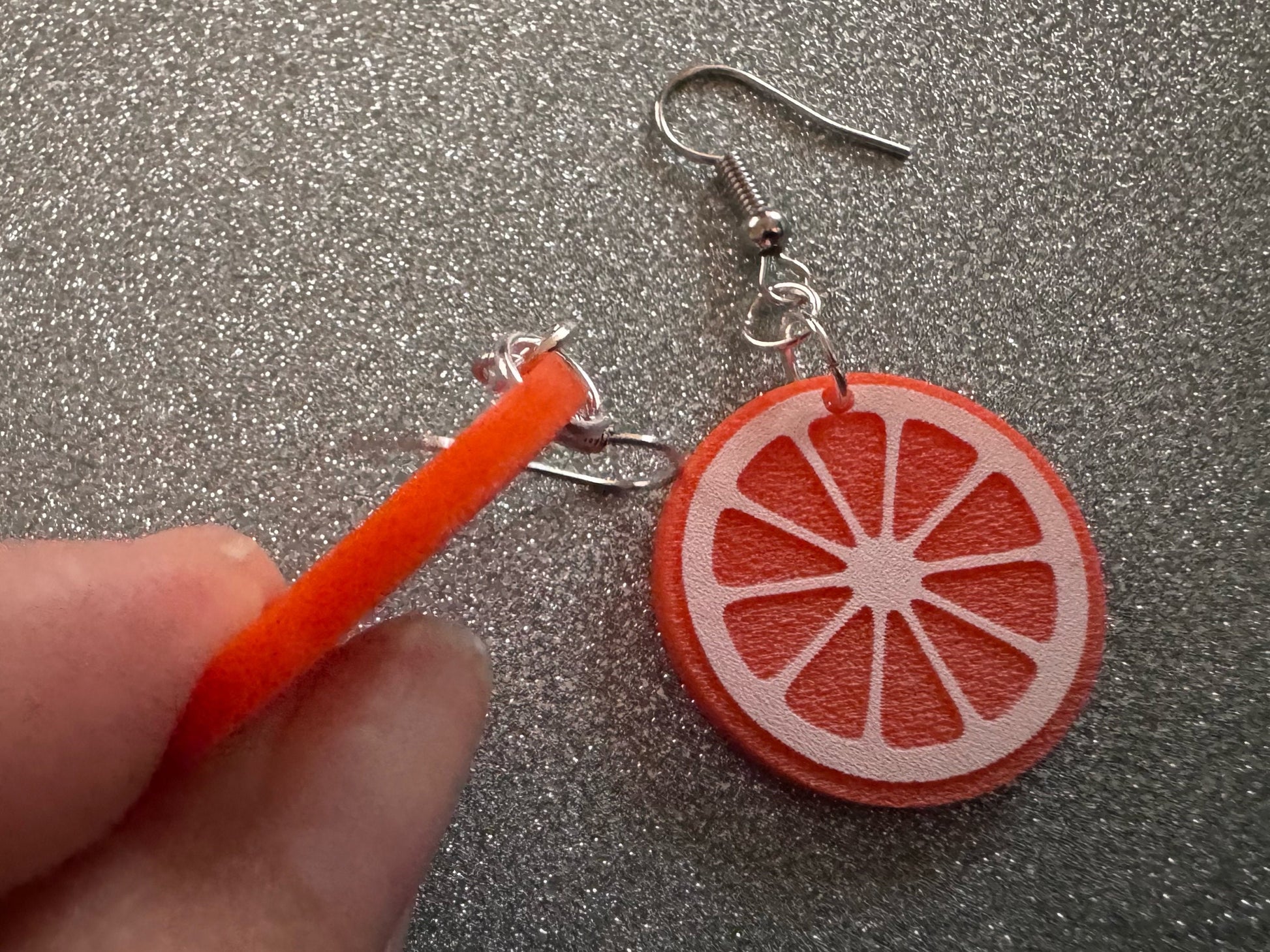 Orange Earrings: Laser Cut Acrylic Oranges, Fruit, Citrus, Oranges, Food Earrings, Sliced Oranges, Best Gifts for Her/Him/Them