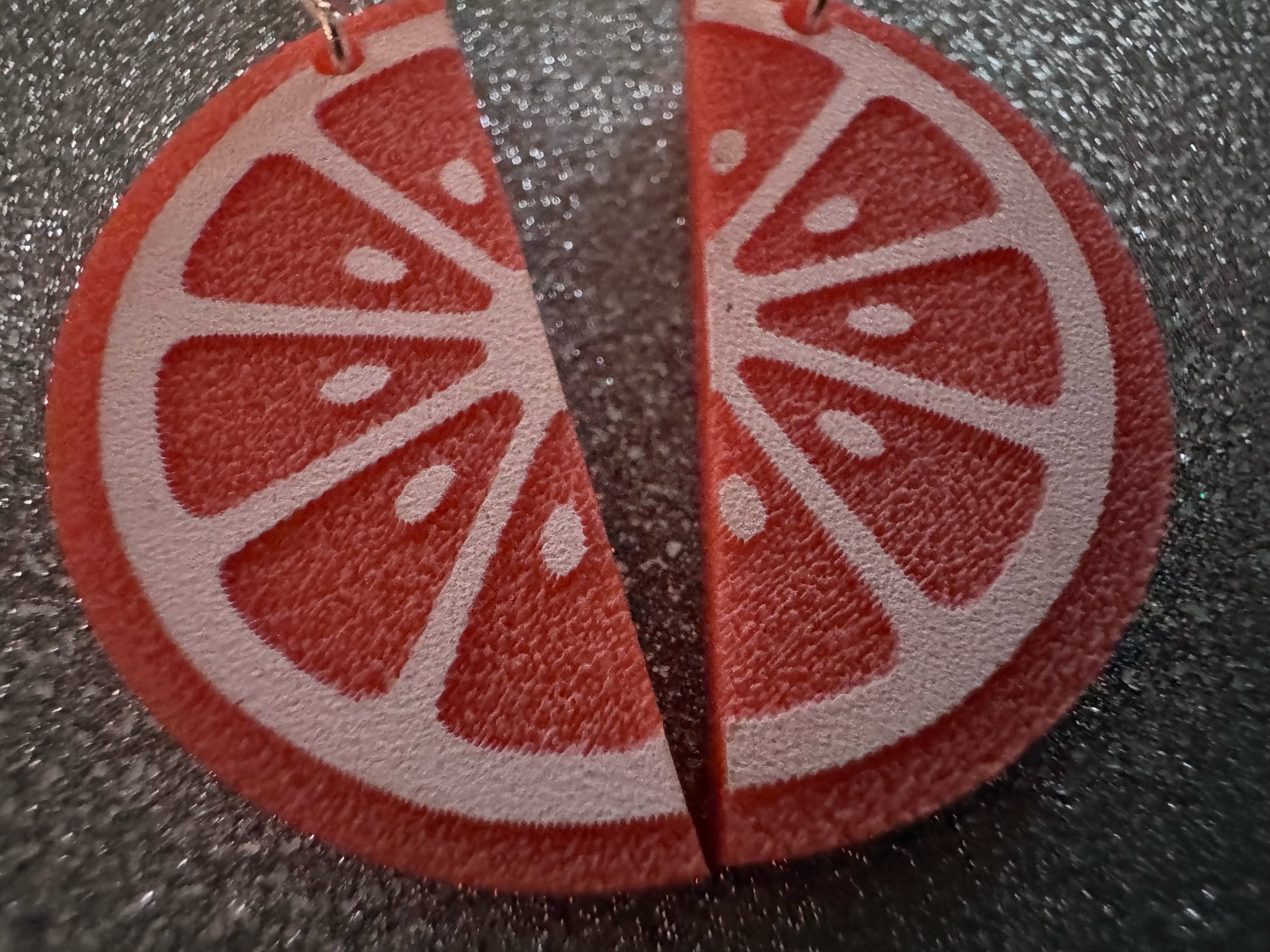 Orange Earrings: Laser Cut Acrylic Oranges, Fruit, Citrus, Oranges, Food Earrings, Sliced Oranges, Best Gifts for Her/Him/Them