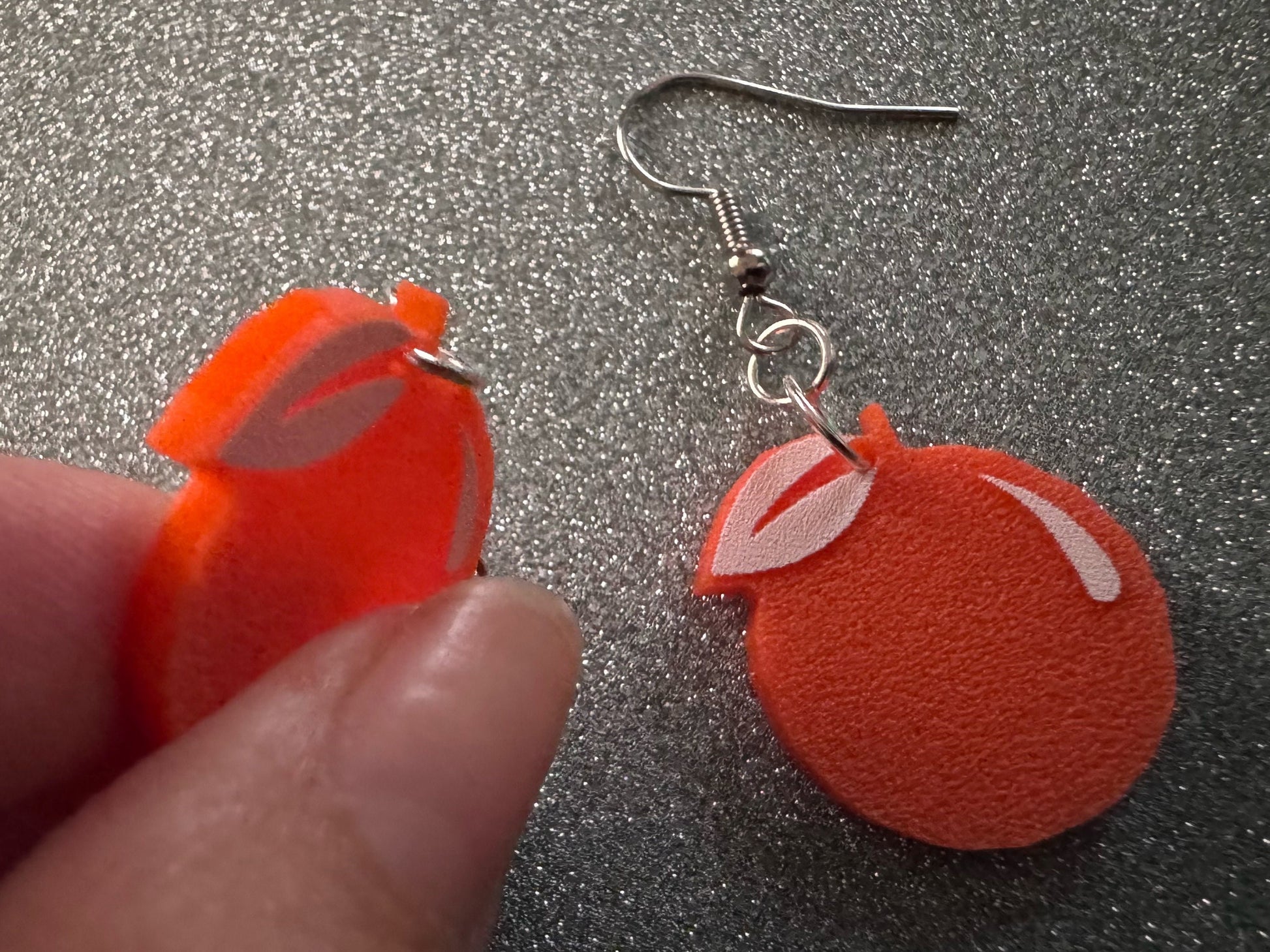 Orange Earrings: Laser Cut Acrylic Oranges, Fruit, Citrus, Oranges, Food Earrings, Sliced Oranges, Best Gifts for Her/Him/Them