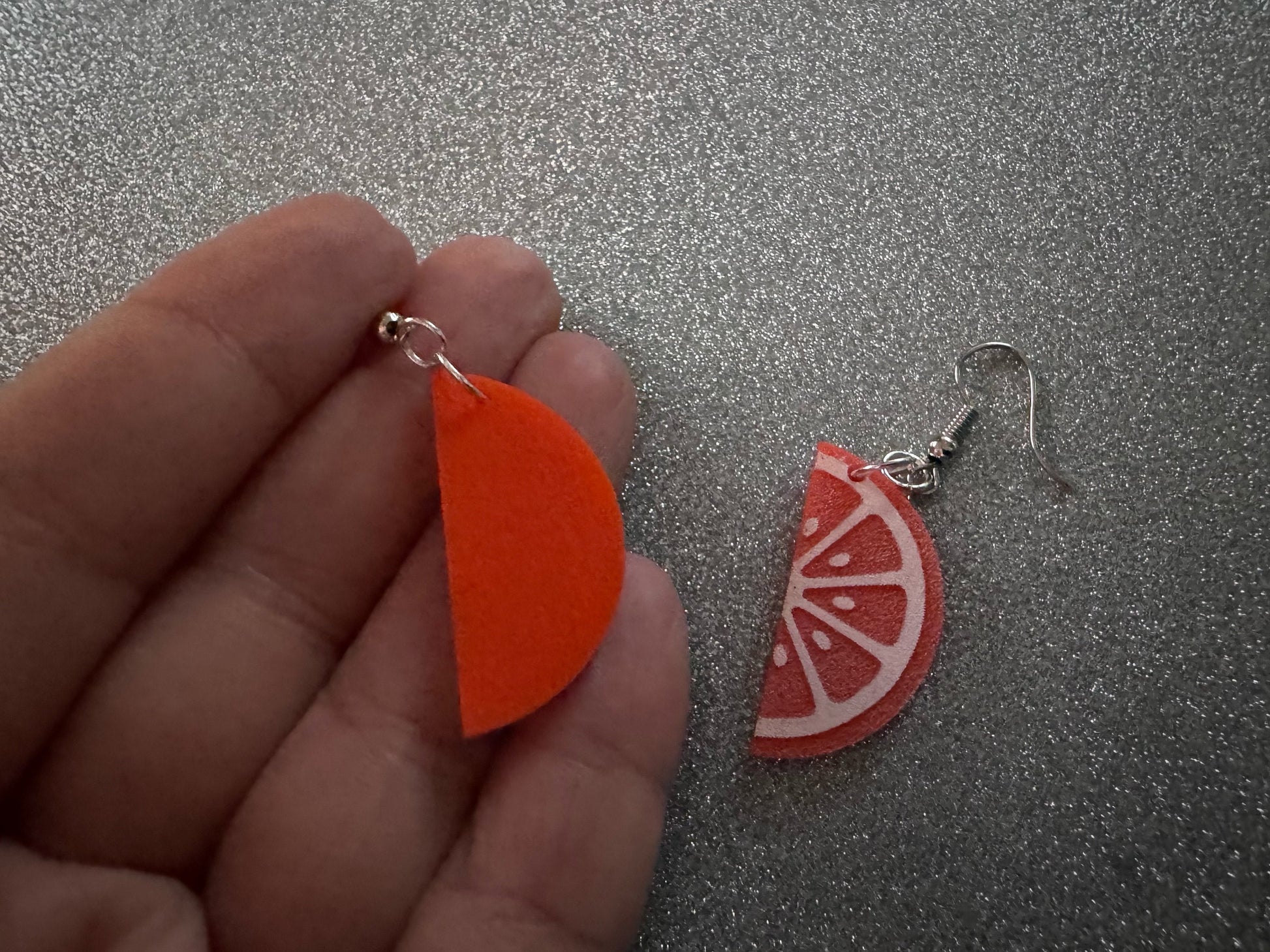 Orange Earrings: Laser Cut Acrylic Oranges, Fruit, Citrus, Oranges, Food Earrings, Sliced Oranges, Best Gifts for Her/Him/Them