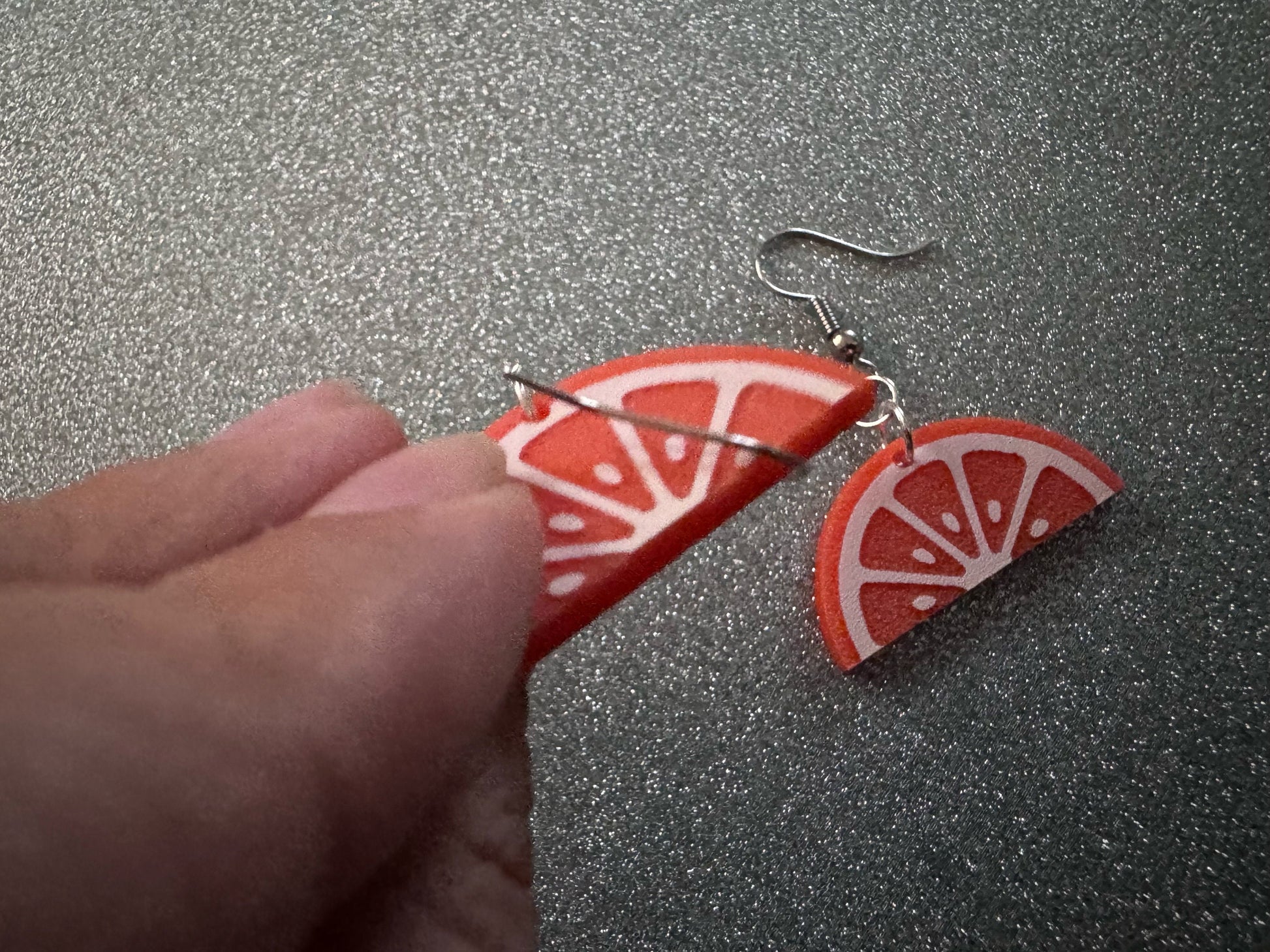 Orange Earrings: Laser Cut Acrylic Oranges, Fruit, Citrus, Oranges, Food Earrings, Sliced Oranges, Best Gifts for Her/Him/Them